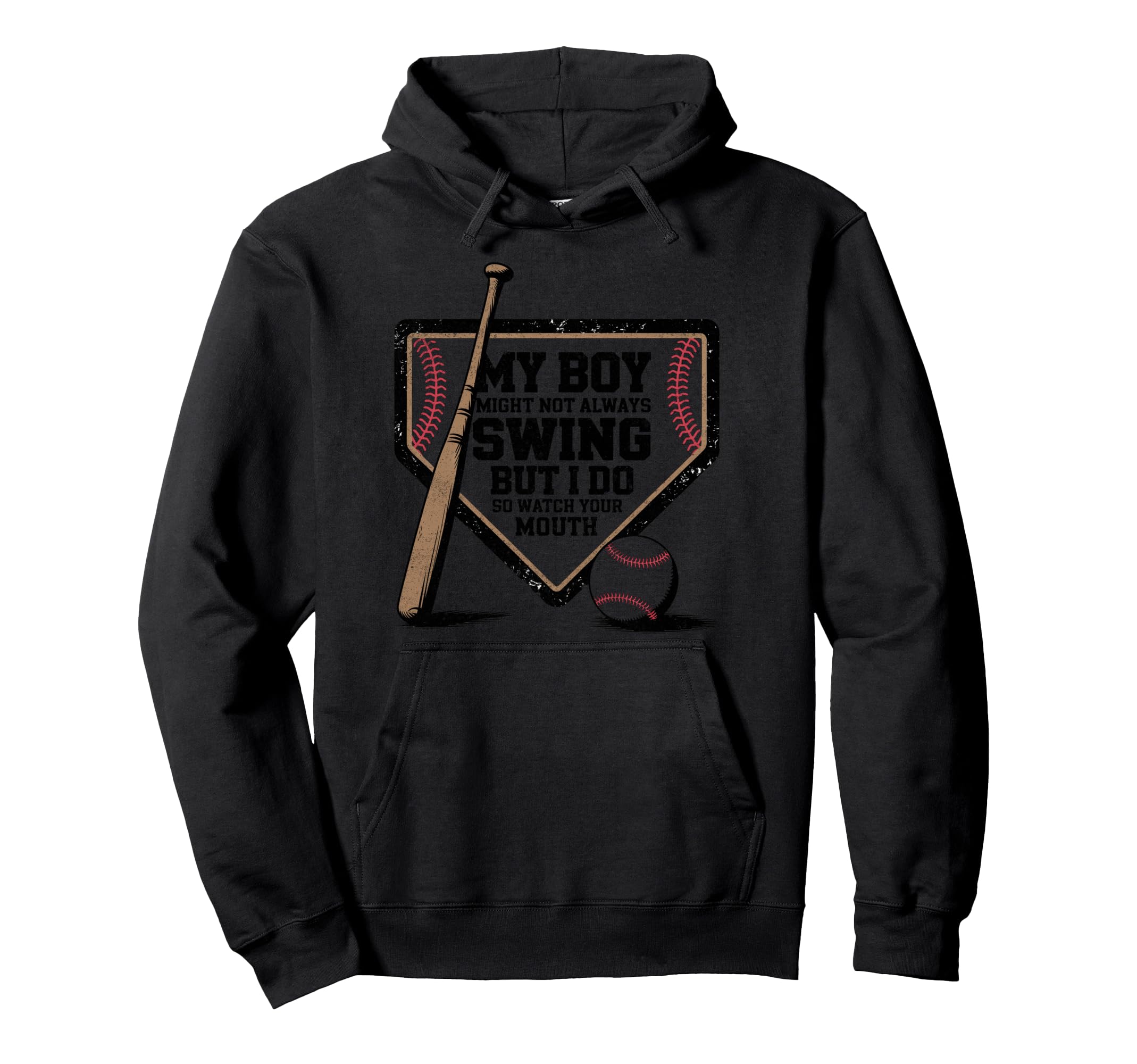 My Might Not Always Swing Baseball Mom Hoodie - Unique Graphic Men Women - T-Shirt, Sweatshirt, Hoodie