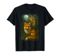 Owl And Fox 90S Hunter Wildlife T-Shirt - Novelty Apparel Unisex - T-Shirt, Sweatshirt, Hoodie