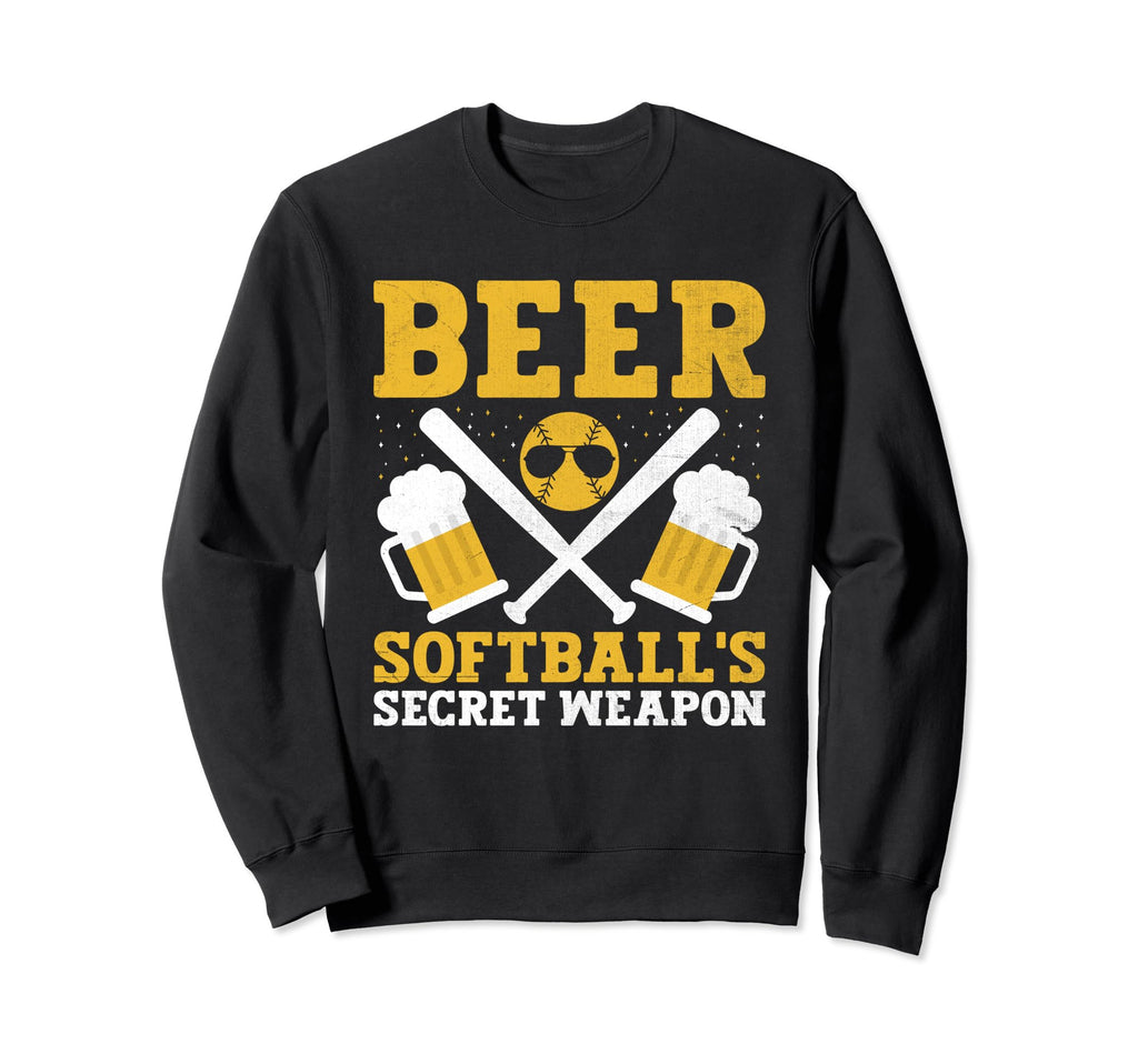 Softball Baseball Dad Player Beer Sweatshirt - Custom Art Print Unisex - T-Shirt, Sweatshirt, Hoodie