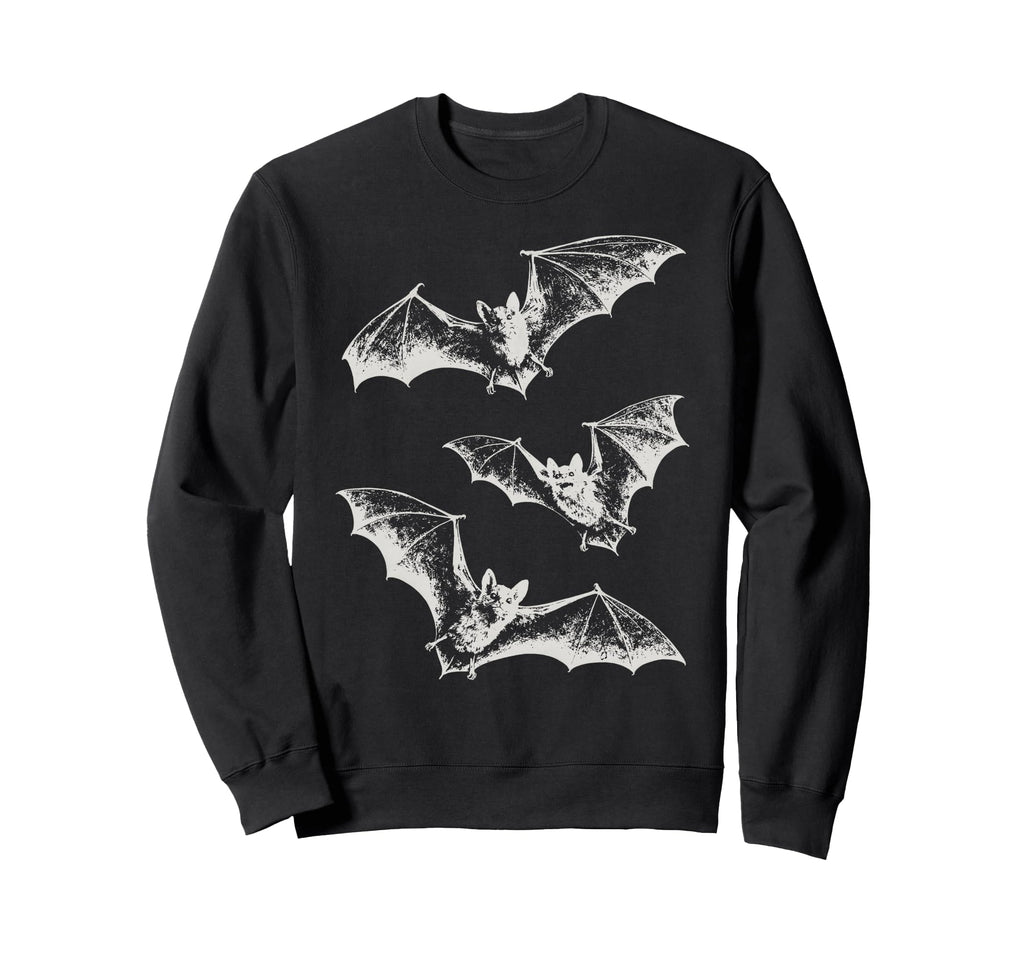 Three Bats Y2K 90S Gothic Grunge Sweatshirt - Unique Graphic for Adults - T-Shirt, Sweatshirt, Hoodie