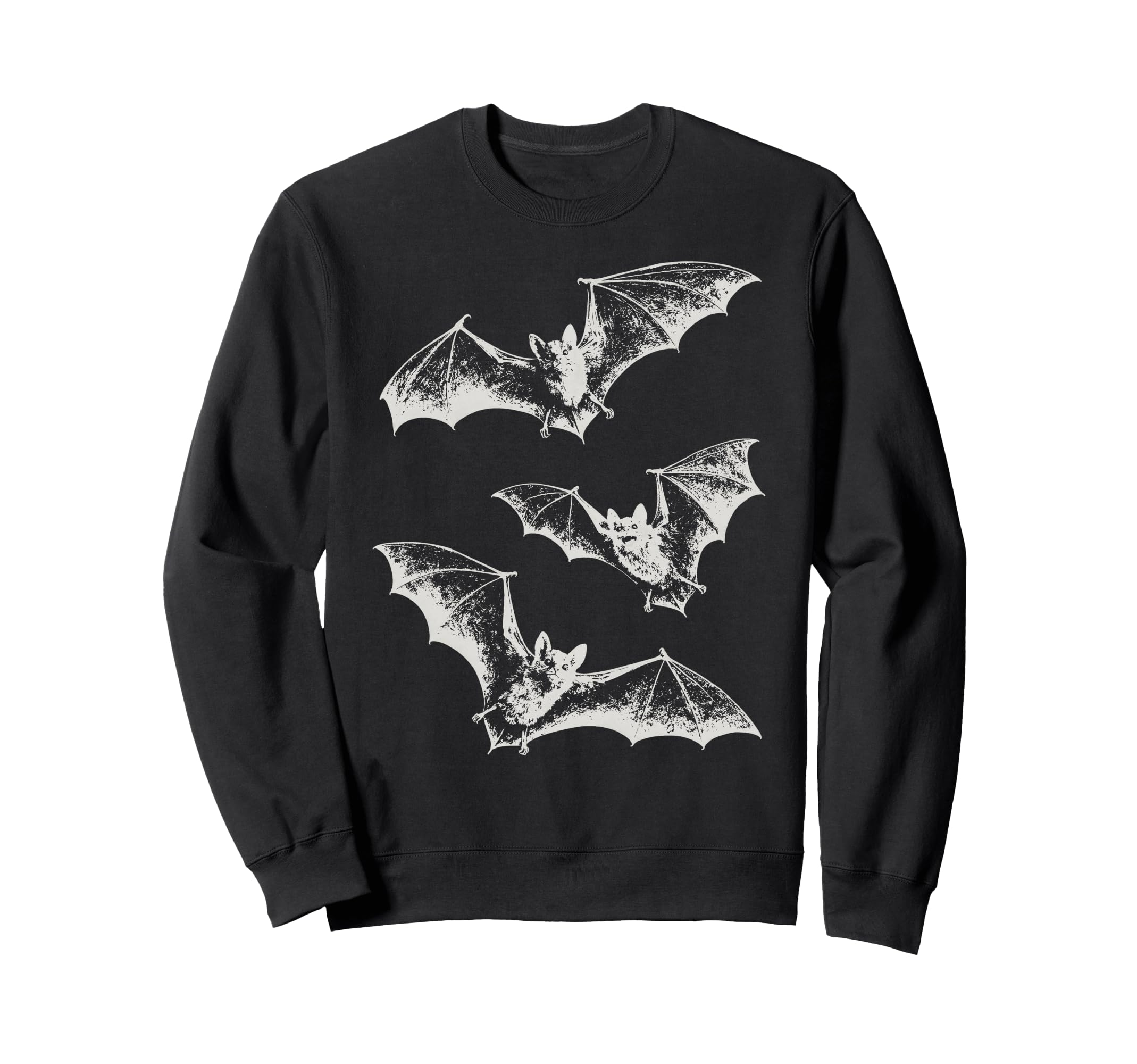 Three Bats Y2K 90S Gothic Grunge Sweatshirt - Unique Graphic for Adults - T-Shirt, Sweatshirt, Hoodie