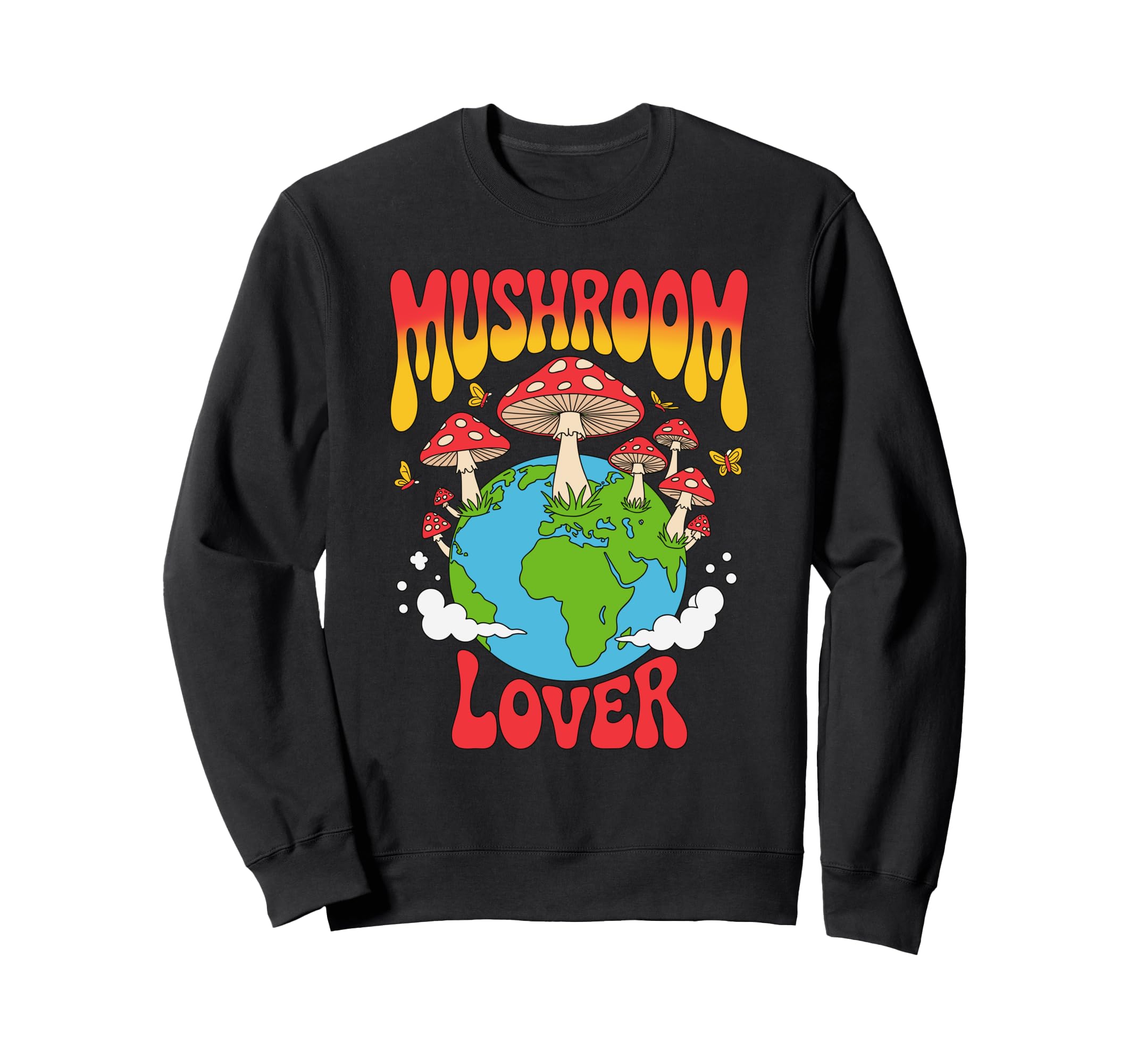 Mushroom Lover Earth Red Toadstools 70S Sweatshirt - Graphic Print Unisex - T-Shirt, Sweatshirt, Hoodie