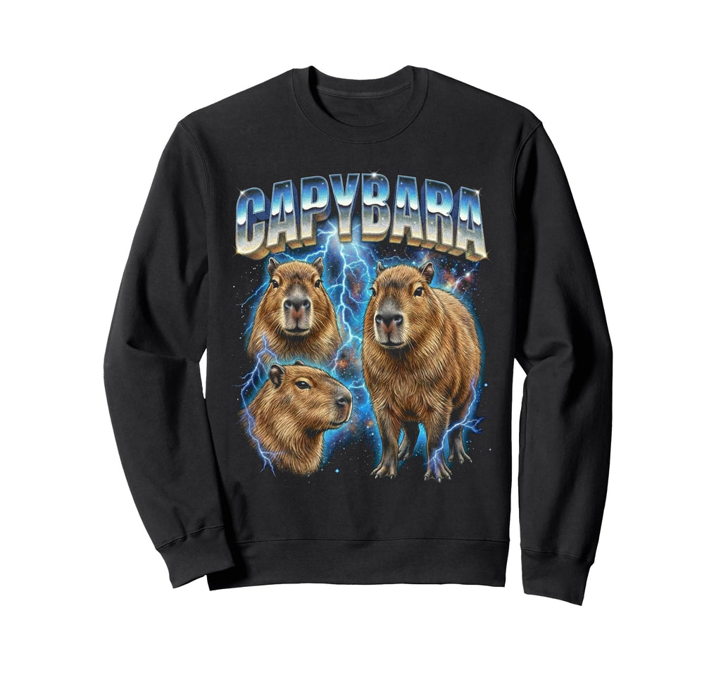 Capybara 80S Funny Capybara 90S Sweatshirt - Trendy Graphic for Adults - T-Shirt, Sweatshirt, Hoodie