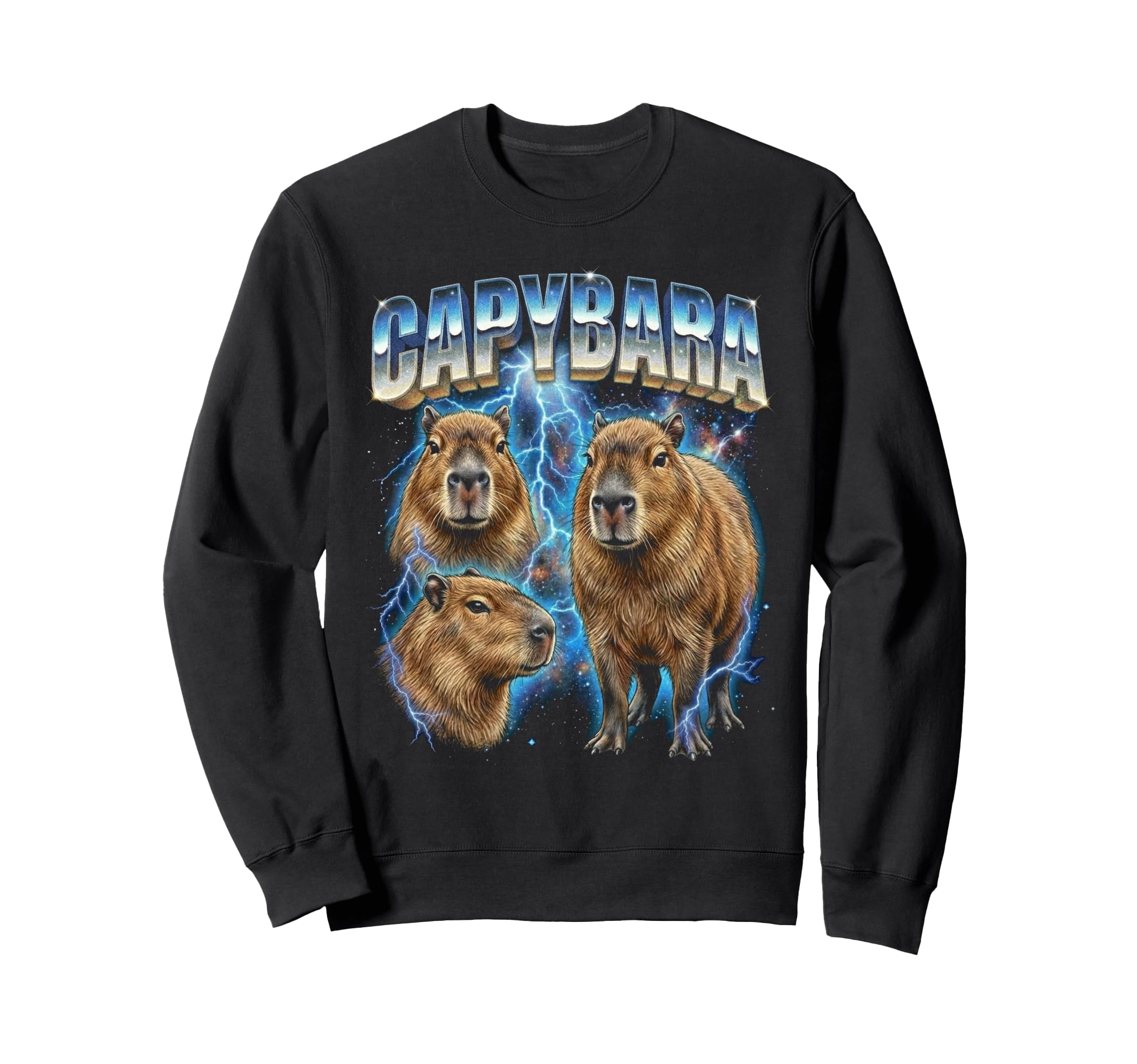 Capybara 80S Funny Capybara 90S Sweatshirt - Trendy Graphic for Adults - T-Shirt, Sweatshirt, Hoodie