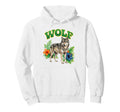 Wolf Groovy Wolves Floral Wolf Hoodie - Fun Novelty Design for Adults - T-Shirt, Sweatshirt, Hoodie