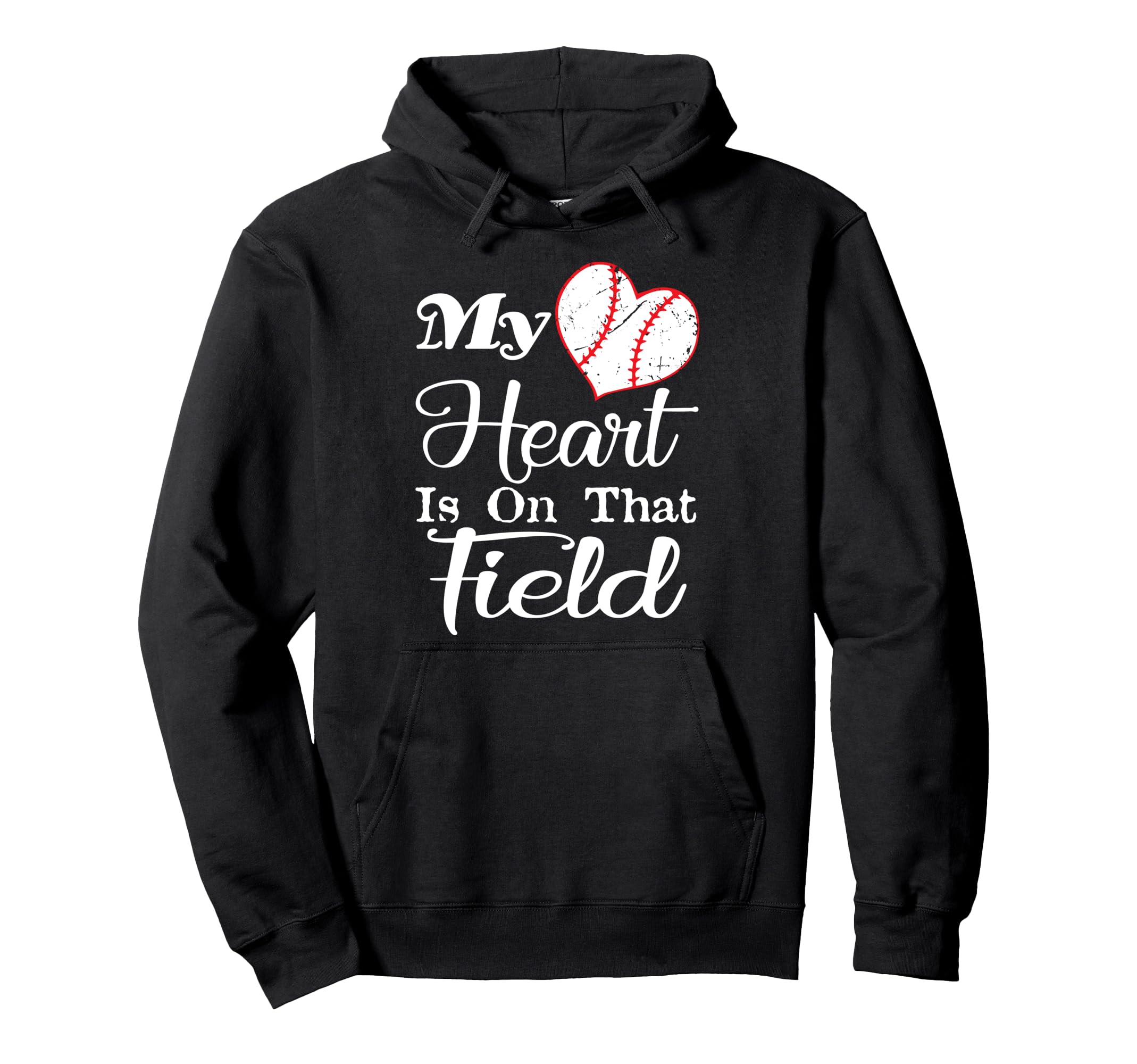 My Heart Is That Field Baseball Hoodie - Custom Art Print Men Women - T-Shirt, Sweatshirt, Hoodie