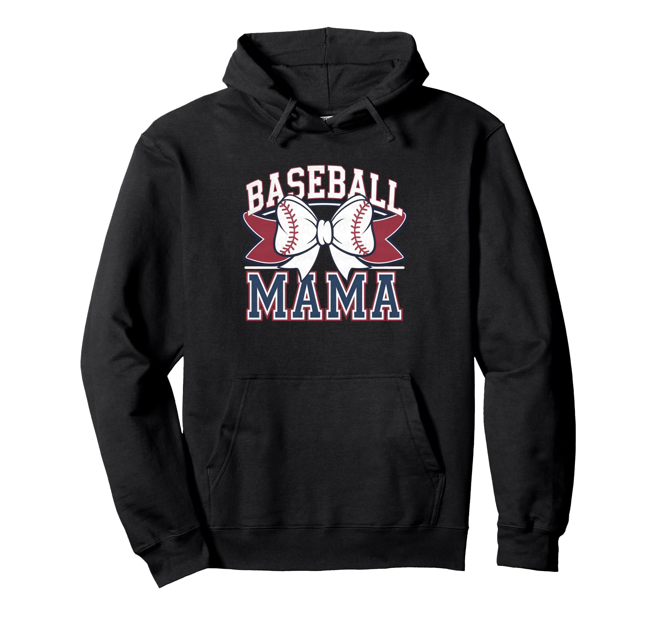 Baseball Mama Coquette Bow Game Day Hoodie - Streetwear Style for Adults - T-Shirt, Sweatshirt, Hoodie