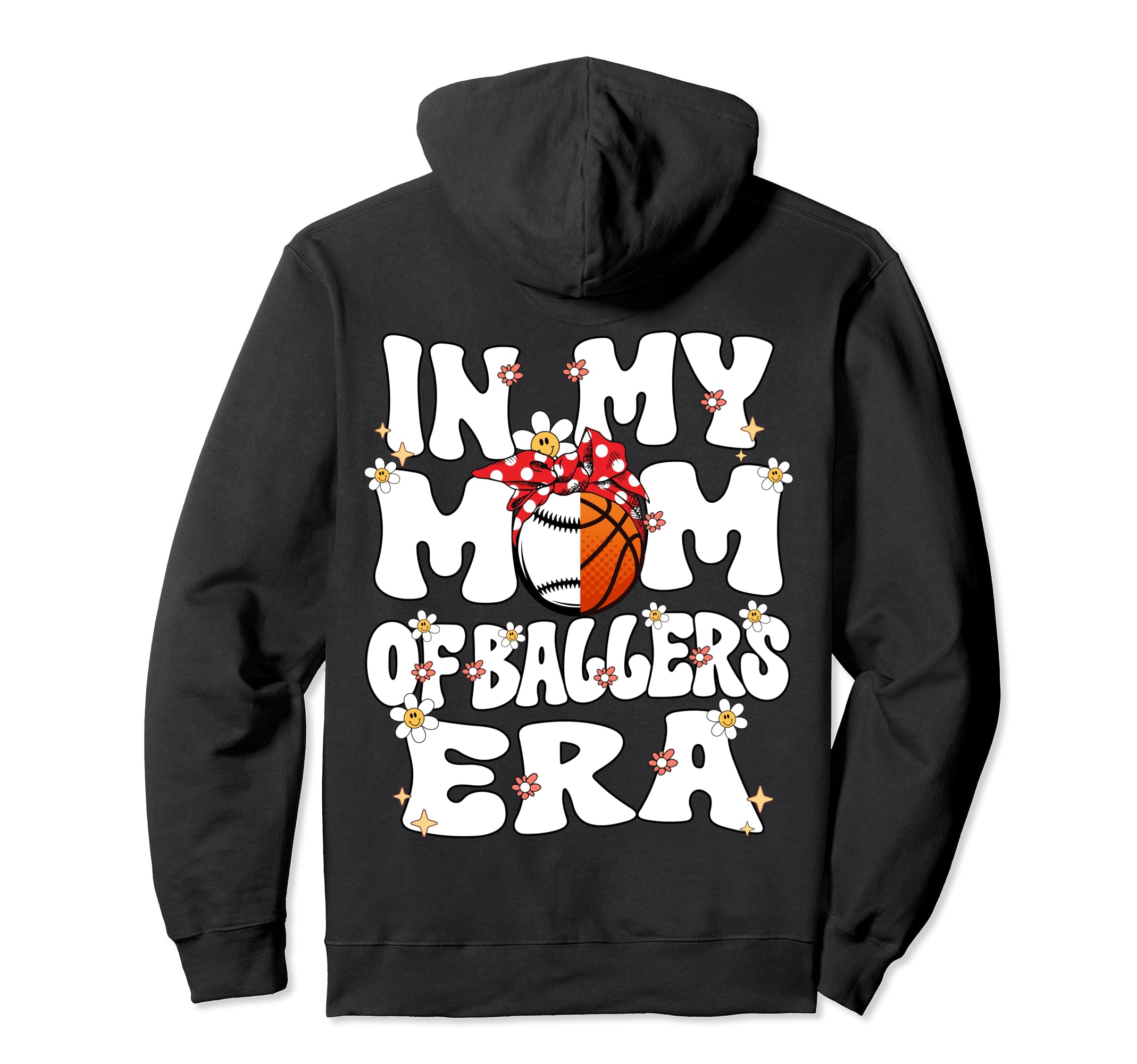 My Mom Ballers Era Groovy Baseball Hoodie - Unique Graphic Men Women - T-Shirt, Sweatshirt, Hoodie