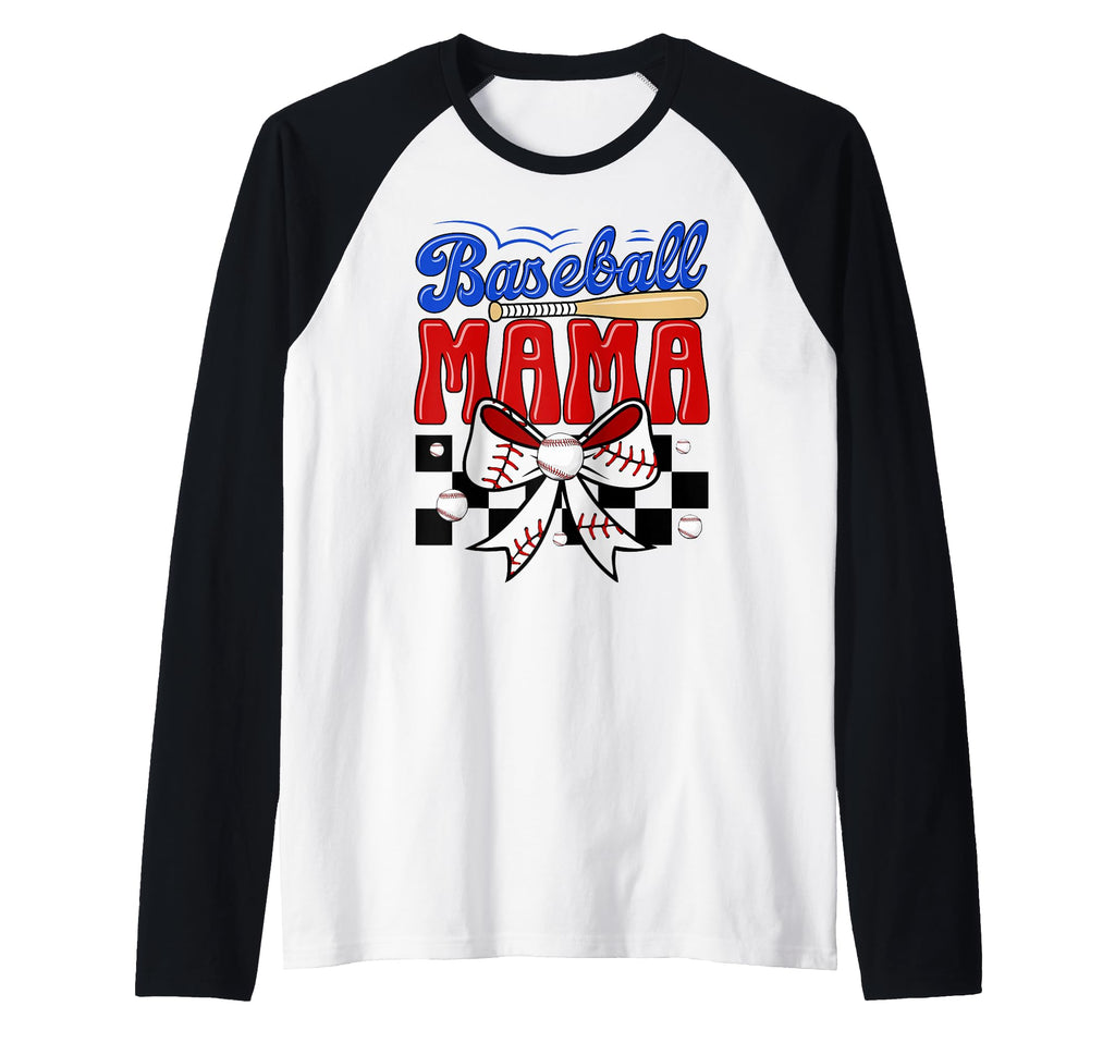 Baseball Mama Bat Bow Ball Gift Mother Hoodie - Unique Graphic for Adults - T-Shirt, Sweatshirt, Hoodie