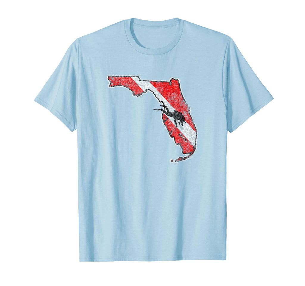 Distressed Dive Flag Florida State T-Shirt - Novelty Apparel for Adults - T-Shirt, Sweatshirt, Hoodie