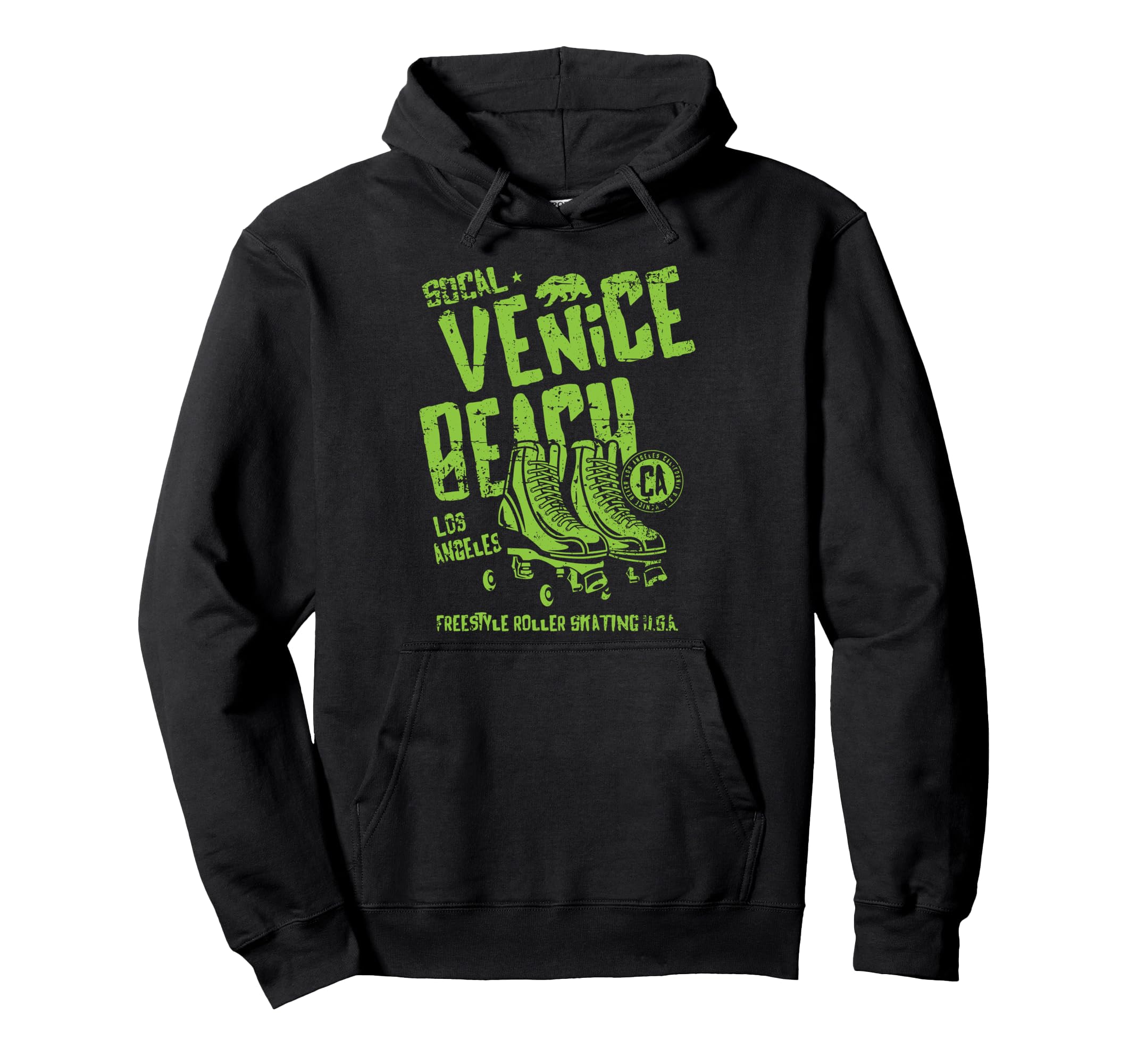 Venice Beach California Roller Hoodie - Fun Novelty Design for Adults - T-Shirt, Sweatshirt, Hoodie