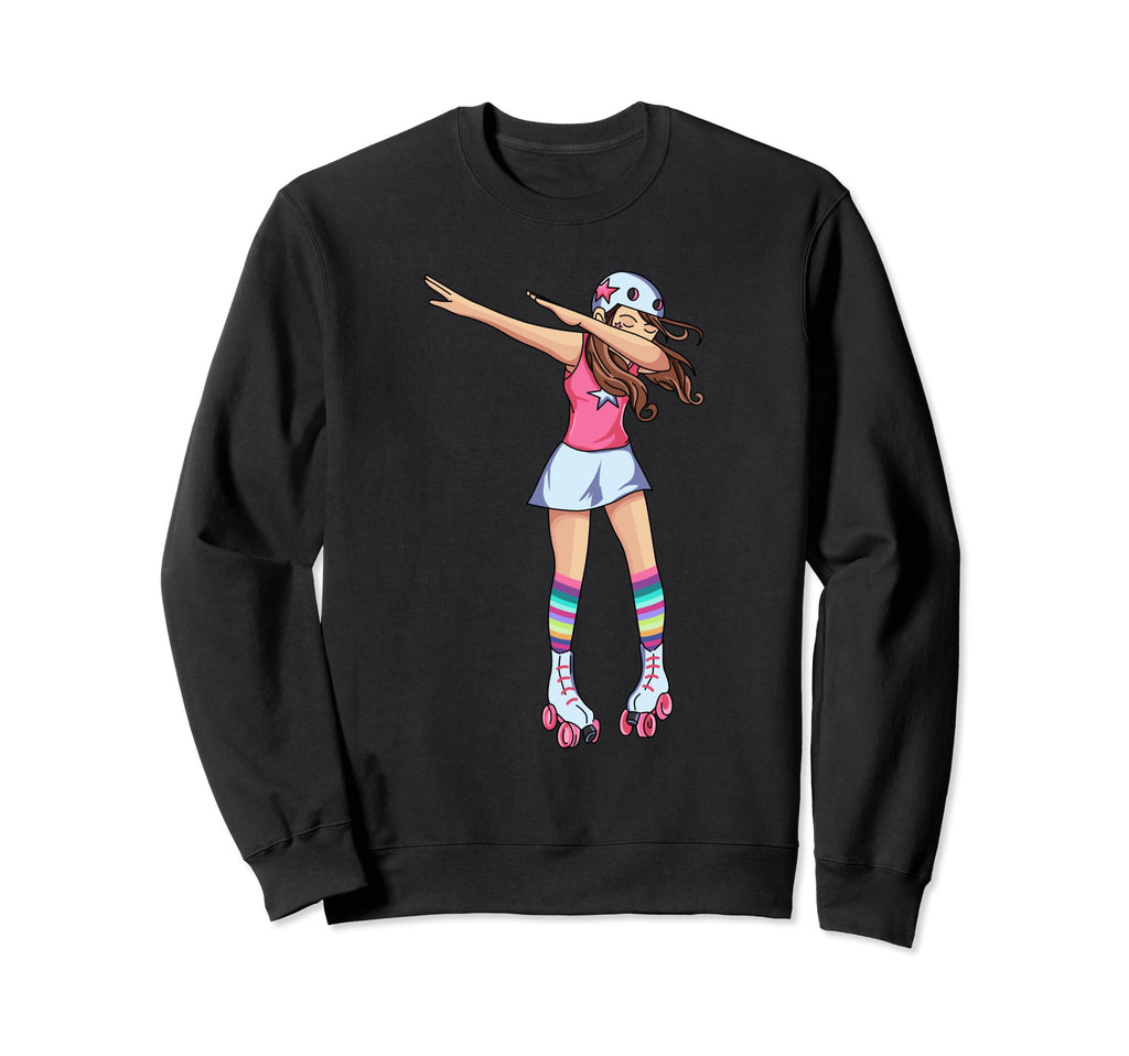 Dabbing Roller Skate Roller Skating Sweatshirt - Aesthetic Graphic Unisex - T-Shirt, Sweatshirt, Hoodie