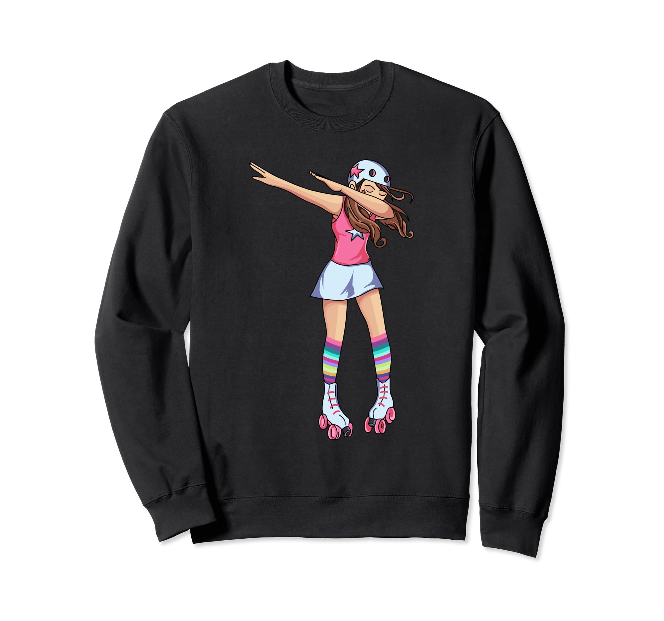 Dabbing Roller Skate Roller Skating Sweatshirt - Aesthetic Graphic Unisex - T-Shirt, Sweatshirt, Hoodie