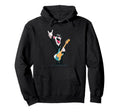Funny Cartoon Bear Guitar Player Rock Music Hoodie - Unique Graphic Unisex - T-Shirt, Sweatshirt, Hoodie