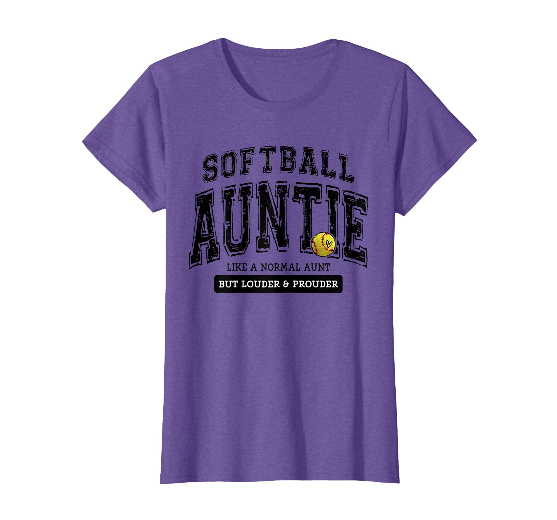 Softball Auntie Matching Aunt Loud T-Shirt - Unique Graphic Men Women - T-Shirt, Sweatshirt, Hoodie