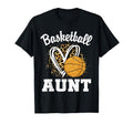 Leopard Heart Basketball Auntie Hoodie - Minimalist Print for Adults - T-Shirt, Sweatshirt, Hoodie