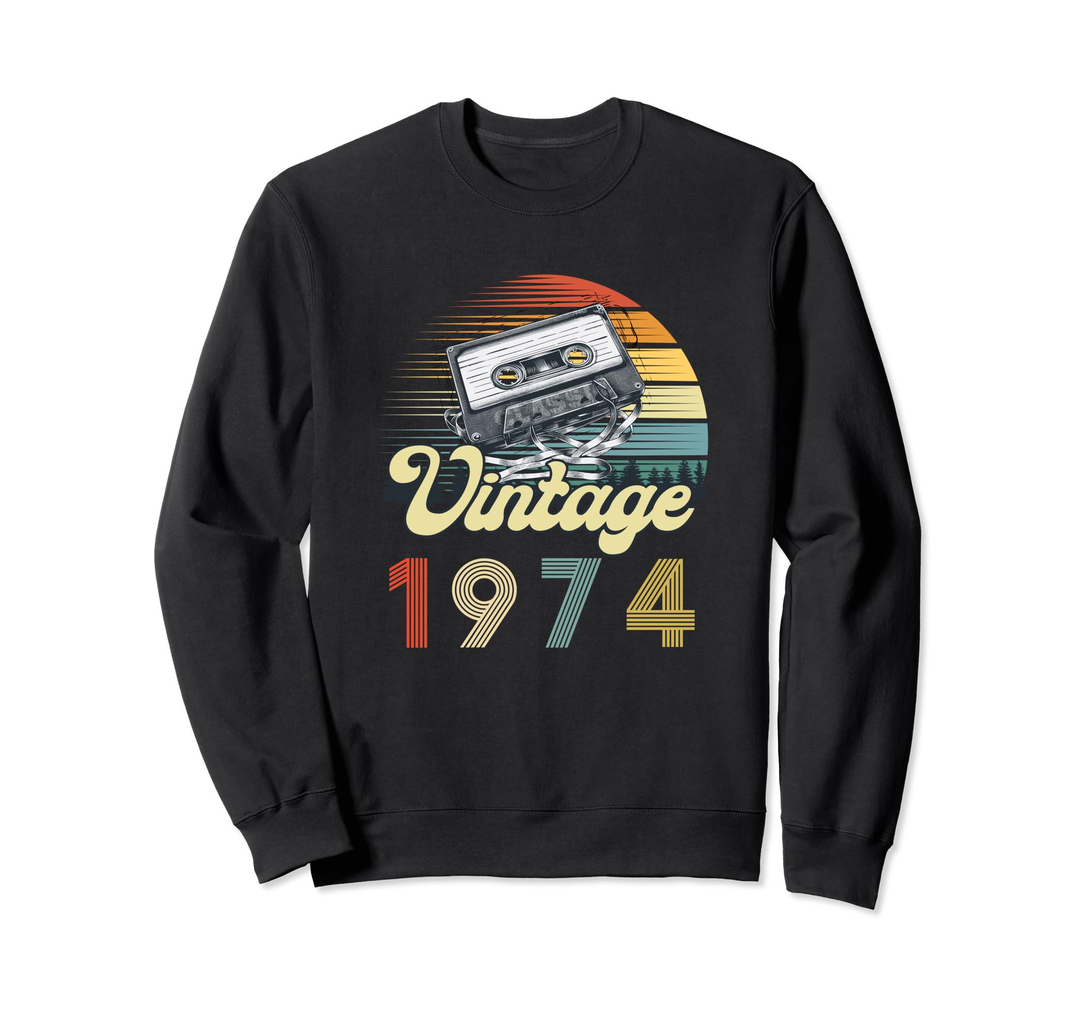 1974 Cassette Tape Nostalgia Sweatshirt - Custom Art Print Unisex - T-Shirt, Sweatshirt, Hoodie