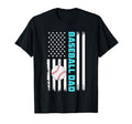 Baseball Dad Usa American Flag T-Shirt - Minimalist Print for Adults - T-Shirt, Sweatshirt, Hoodie