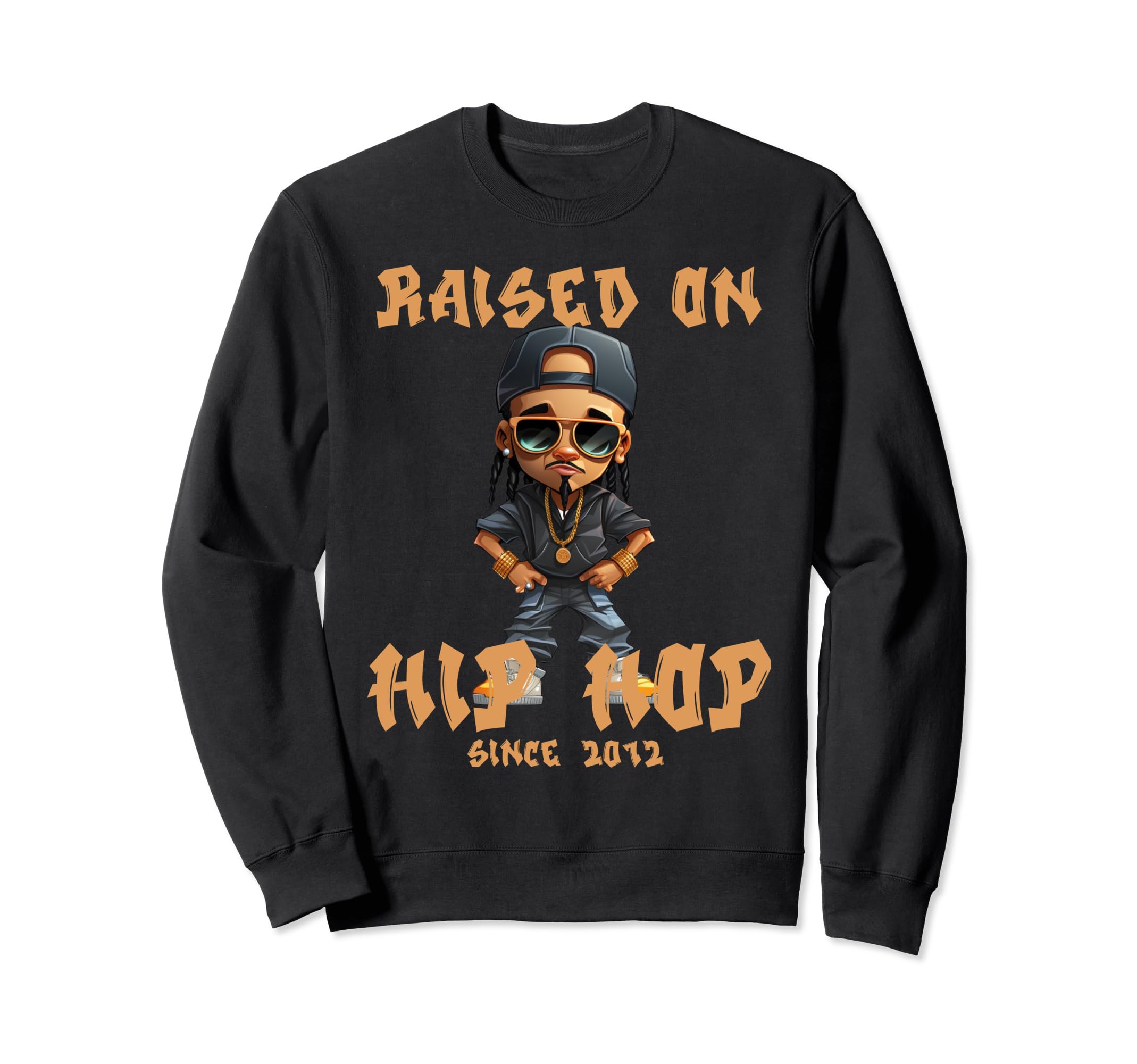 Raised Hip Hop Music Old School Sweatshirt - Minimalist Print Unisex - T-Shirt, Sweatshirt, Hoodie