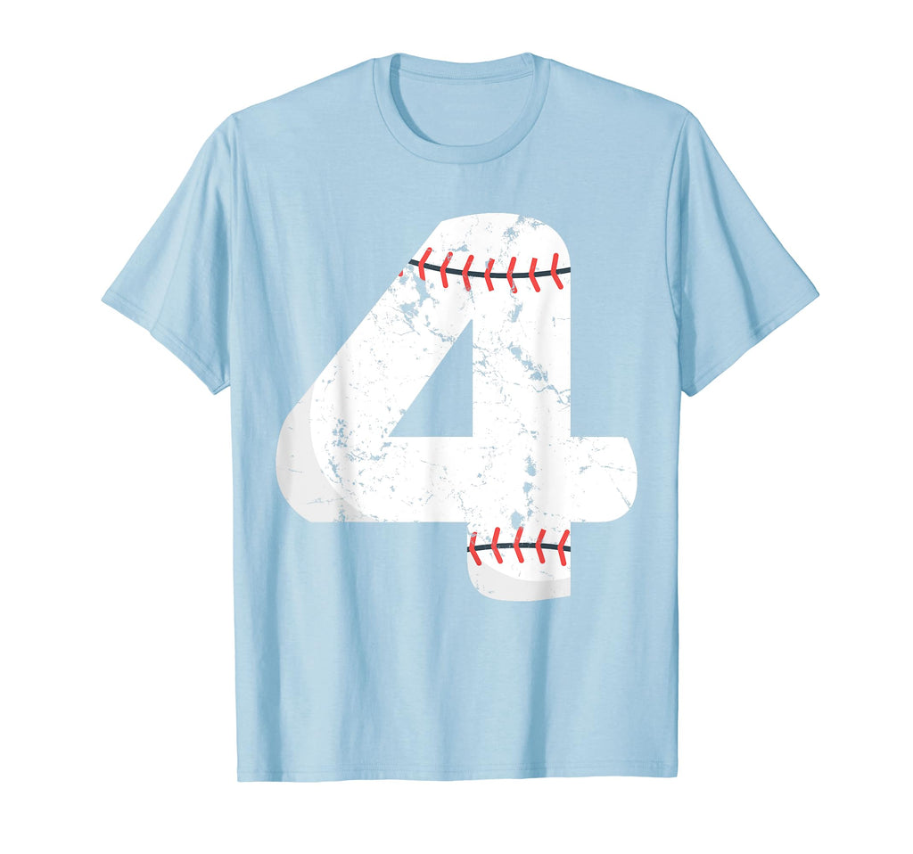 Number 4 Baseball Distressed Team T-Shirt - Streetwear Style Men Women - T-Shirt, Sweatshirt, Hoodie