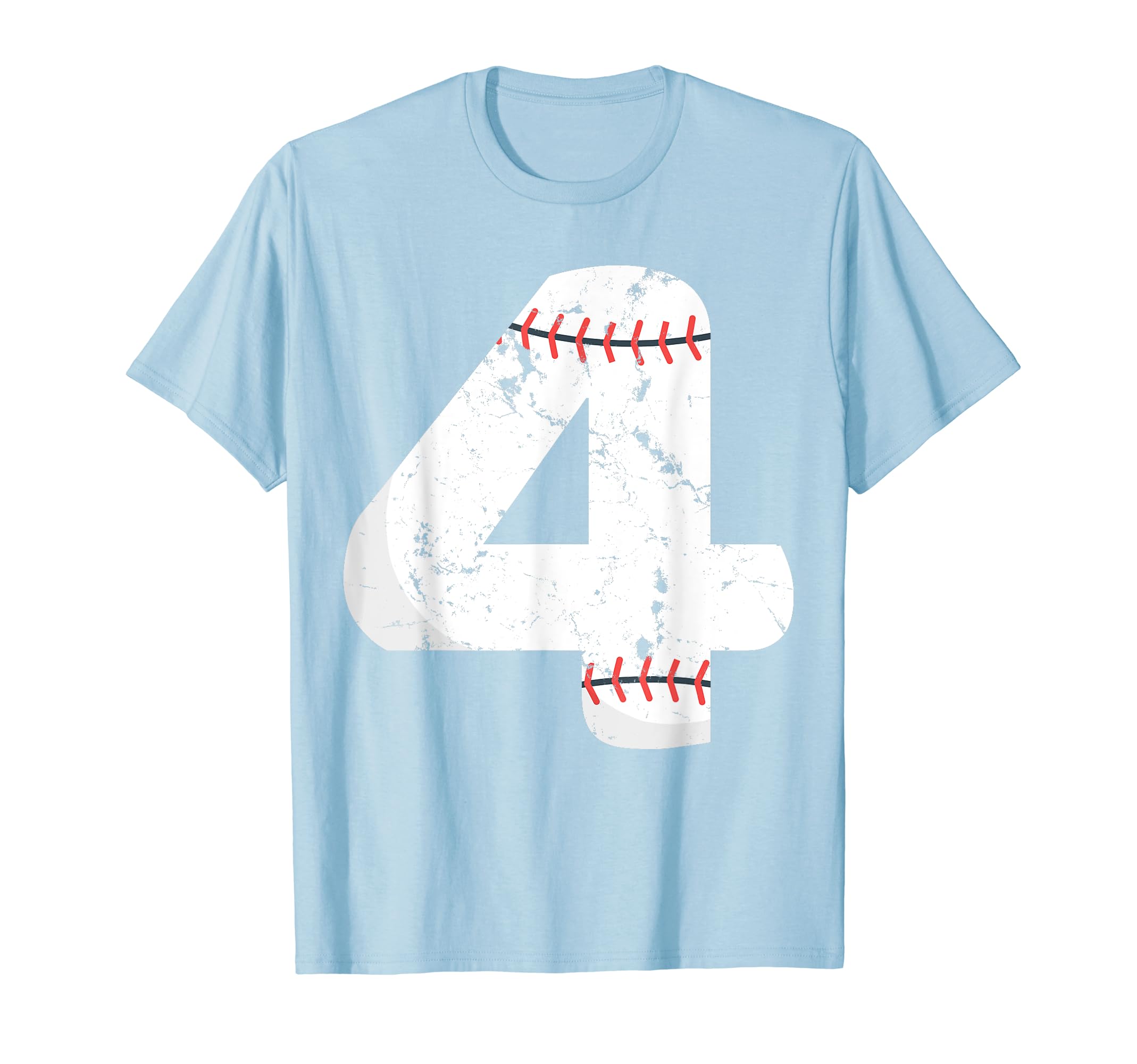 Number 4 Baseball Distressed Team T-Shirt - Streetwear Style Men Women - T-Shirt, Sweatshirt, Hoodie