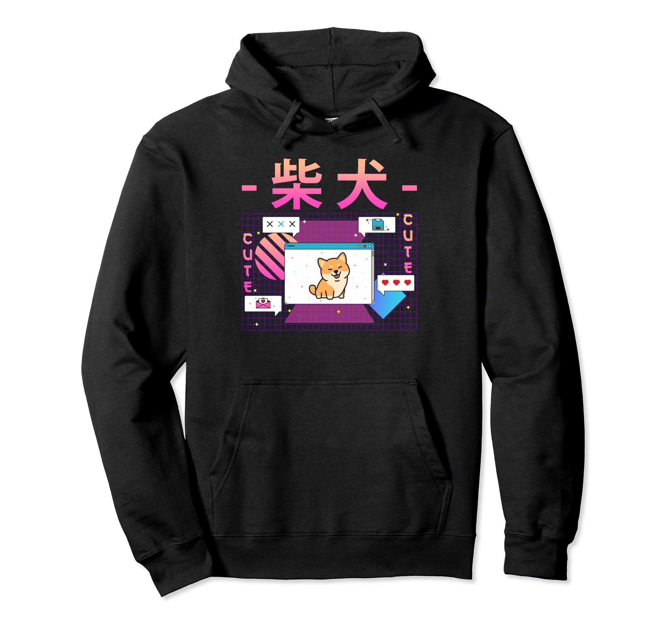 Japanese Vaporwave Animals Japan Hoodie - Casual Everyday Wear Men Women - T-Shirt, Sweatshirt, Hoodie