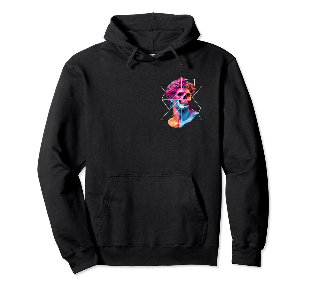 Statue David Bust Vaporwave Aesthetic Hoodie - Novelty Apparel Unisex - T-Shirt, Sweatshirt, Hoodie