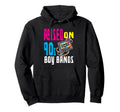 Raised 90S Bands Nostalgia Love Hoodie - Minimalist Print Men Women - T-Shirt, Sweatshirt, Hoodie