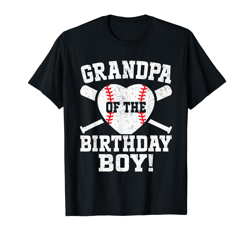 Grandpa Birthday Baseball Bday Matching T-Shirt - Graphic Print Unisex - T-Shirt, Sweatshirt, Hoodie