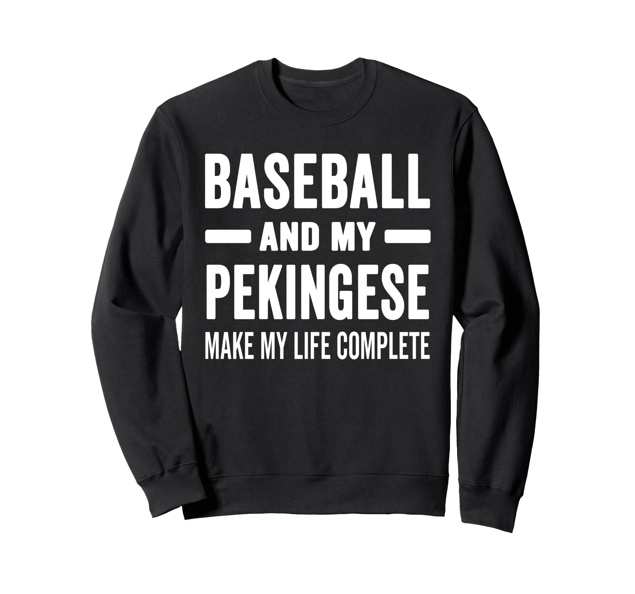 Baseball And My Pekingese Mama Dog Sweatshirt - Minimalist Print Unisex - T-Shirt, Sweatshirt, Hoodie