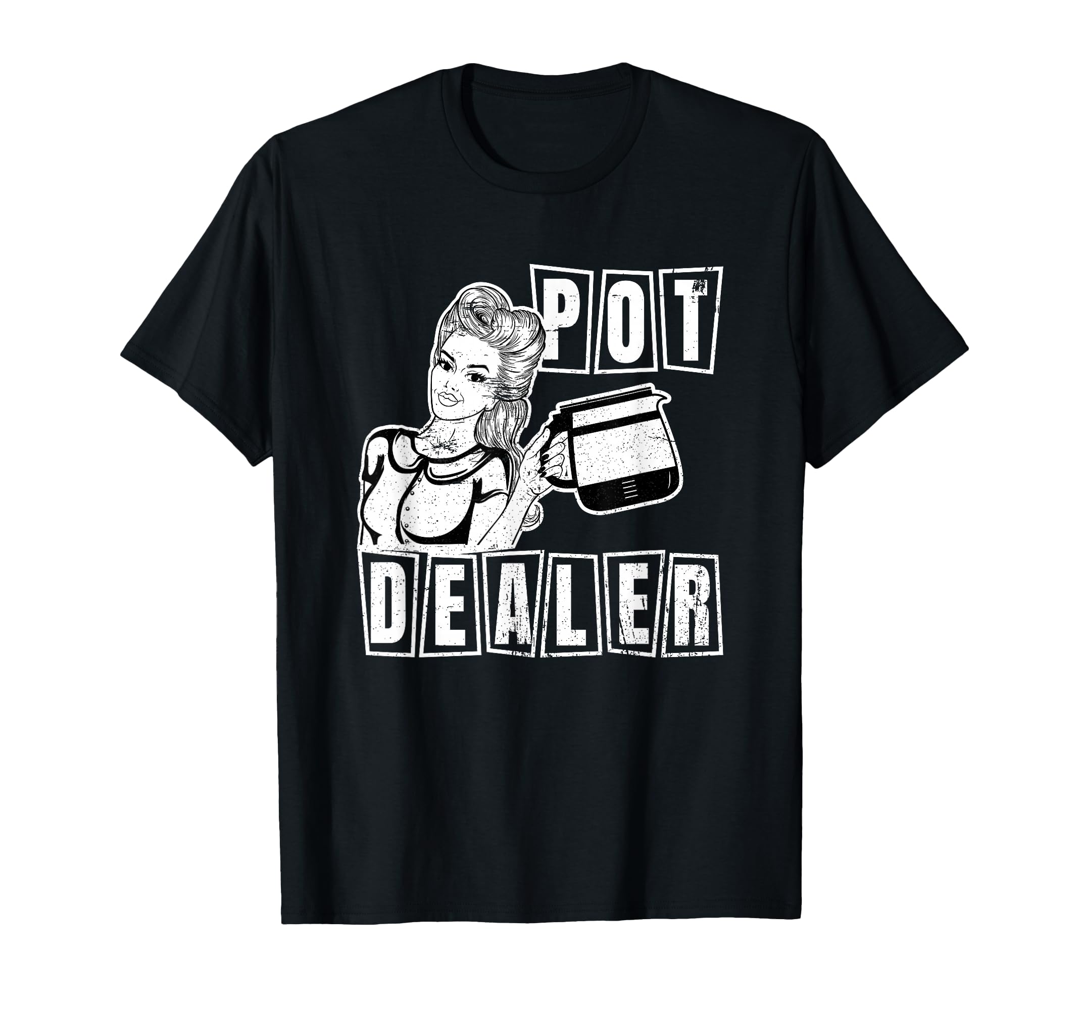 Funny Diner Waitress Server Coffee Pot T-Shirt - Unique Graphic for Adults - T-Shirt, Sweatshirt, Hoodie