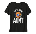Womens Baseball Aunt Usa Flag Tri Blend T-Shirt - Trendy Graphic Men Women - T-Shirt, Sweatshirt, Hoodie