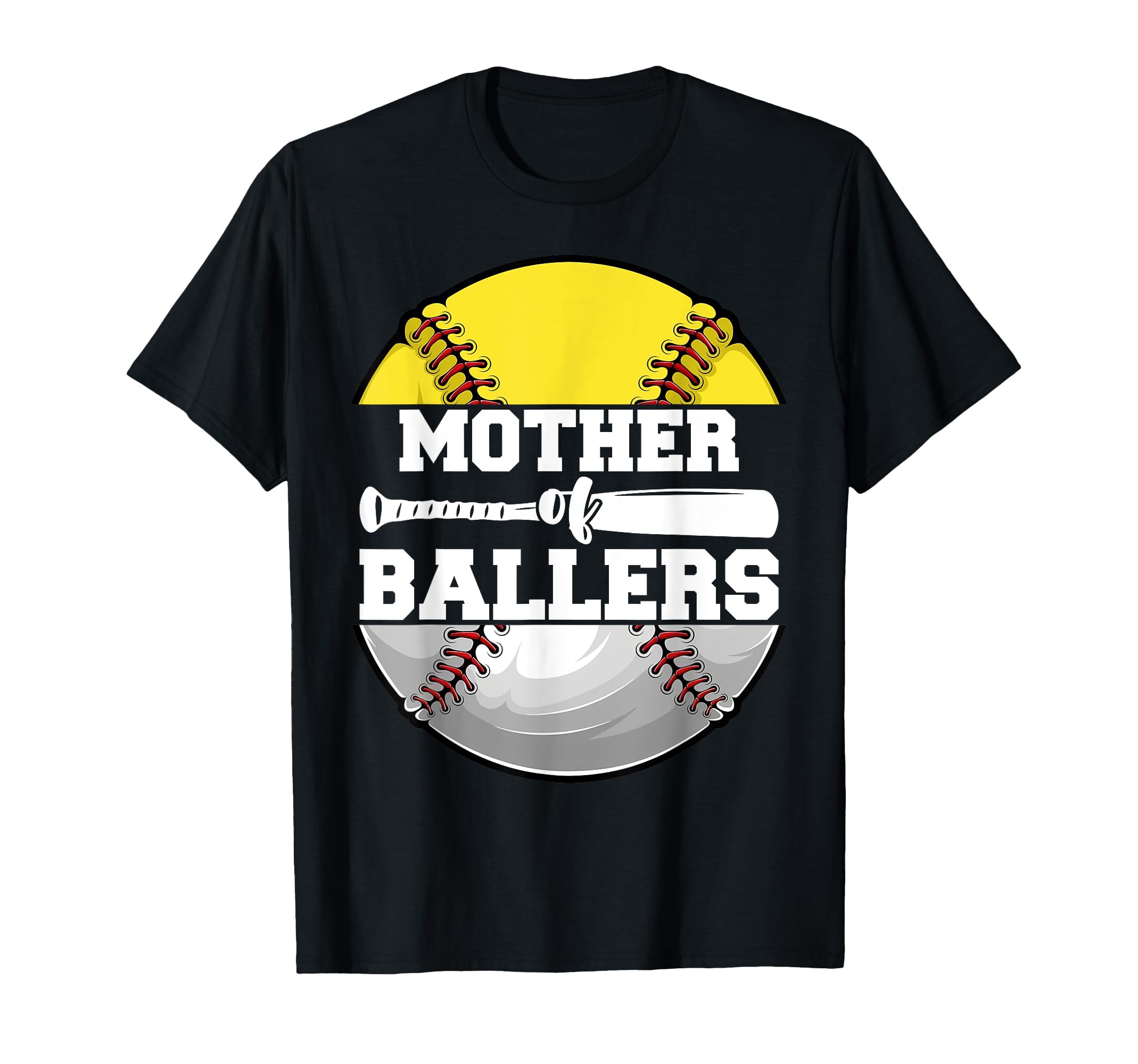 Mother Ballers Funny Softball Baseball T-Shirt - Graphic Print for Adults - T-Shirt, Sweatshirt, Hoodie