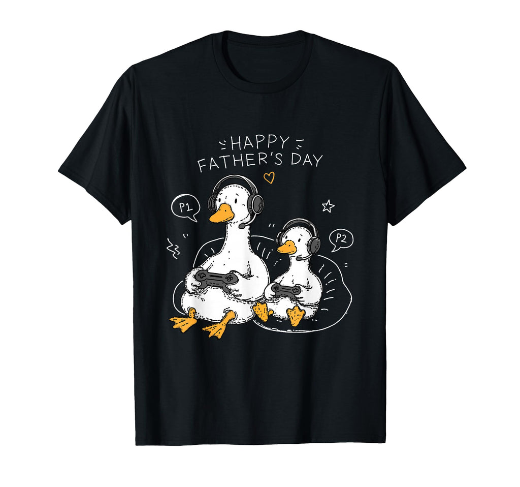 Funny Gaming Dad Goose Fathers Day Gamer T-Shirt - Unique Graphic Men Women - T-Shirt, Sweatshirt, Hoodie