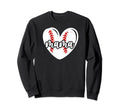 Baseball Mama Heart Baseball Mom Sweatshirt - Minimalist Print Unisex - T-Shirt, Sweatshirt, Hoodie