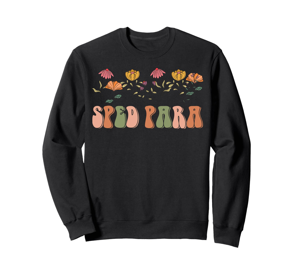 Boho Floral Sped Para Gift Sweatshirt - Minimalist Print Men Women - T-Shirt, Sweatshirt, Hoodie