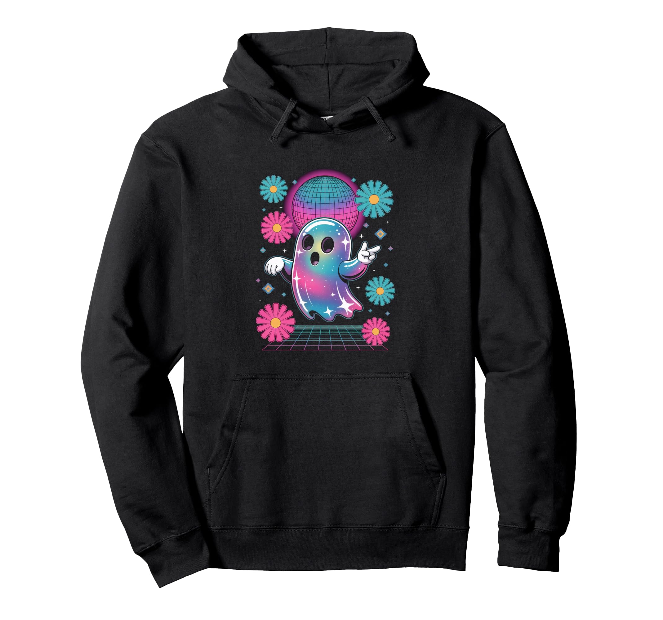 Ghost Disco Dance Vaporwave Aesthetic Hoodie - Casual Everyday Wear Unisex - T-Shirt, Sweatshirt, Hoodie