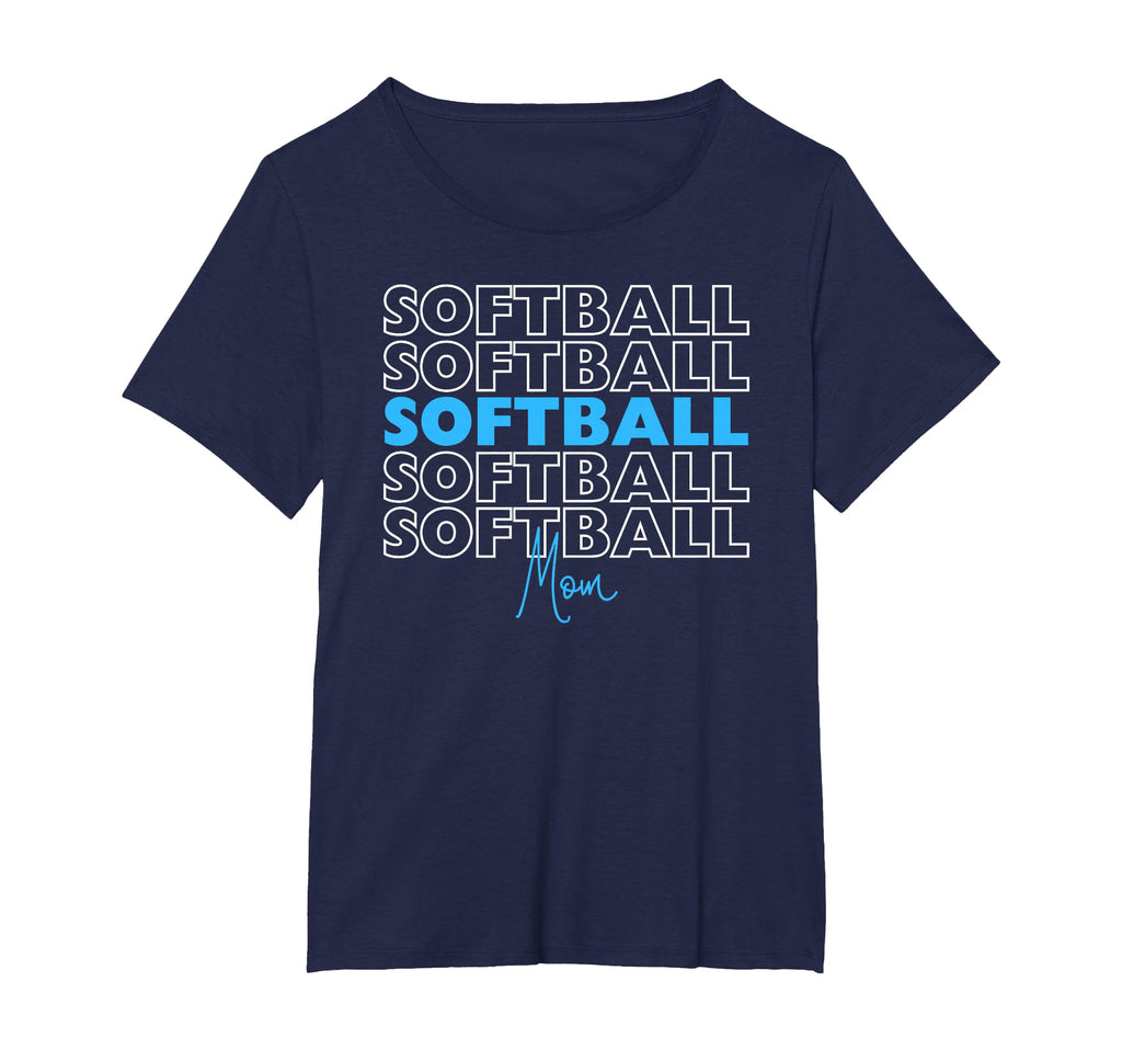 Softball Mom Blue Softball Team Mom T-Shirt - Trendy Graphic Unisex - T-Shirt, Sweatshirt, Hoodie