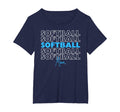 Softball Mom Blue Softball Team Mom T-Shirt - Trendy Graphic Unisex - T-Shirt, Sweatshirt, Hoodie
