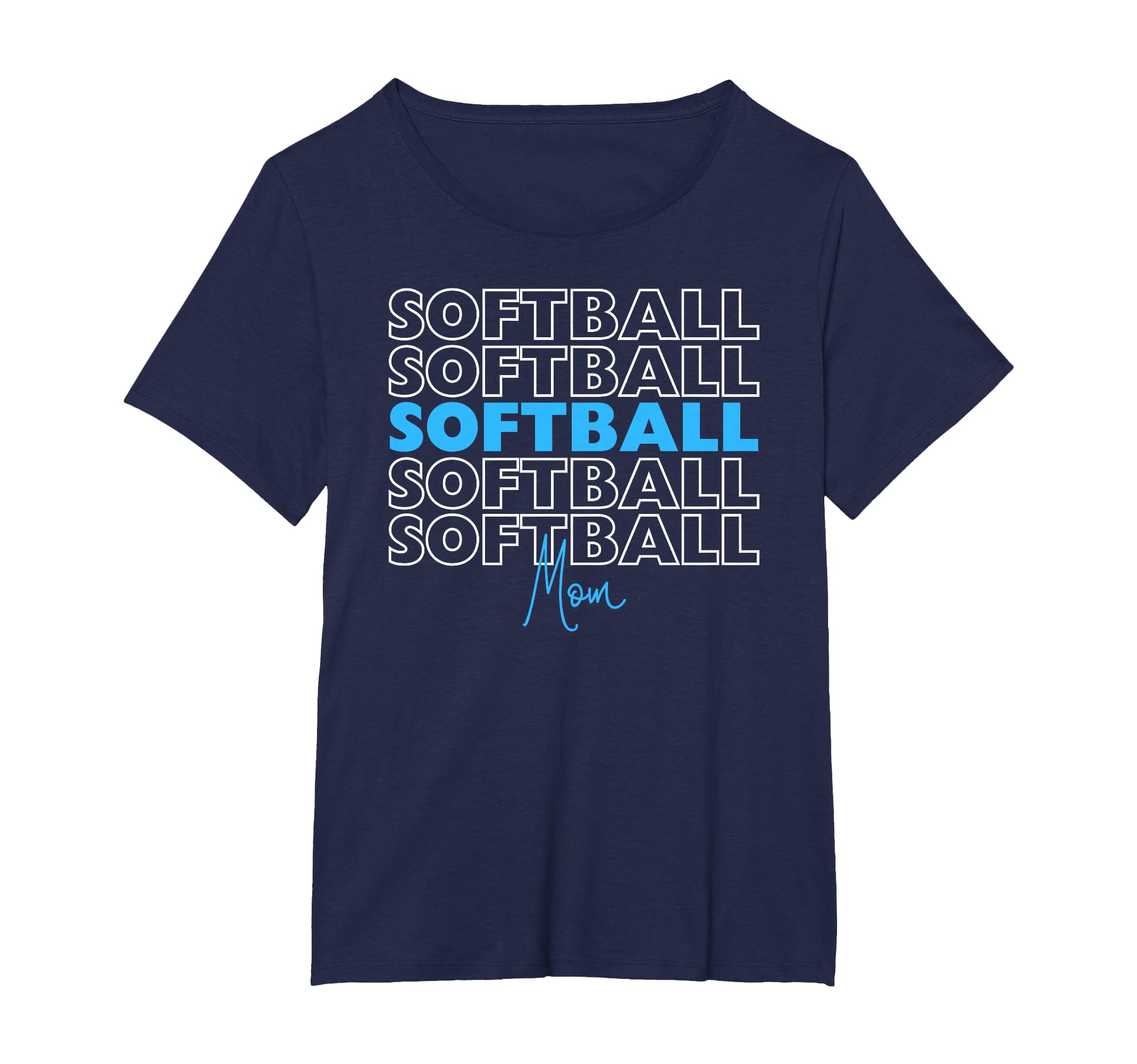 Softball Mom Blue Softball Team Mom T-Shirt - Trendy Graphic Unisex - T-Shirt, Sweatshirt, Hoodie