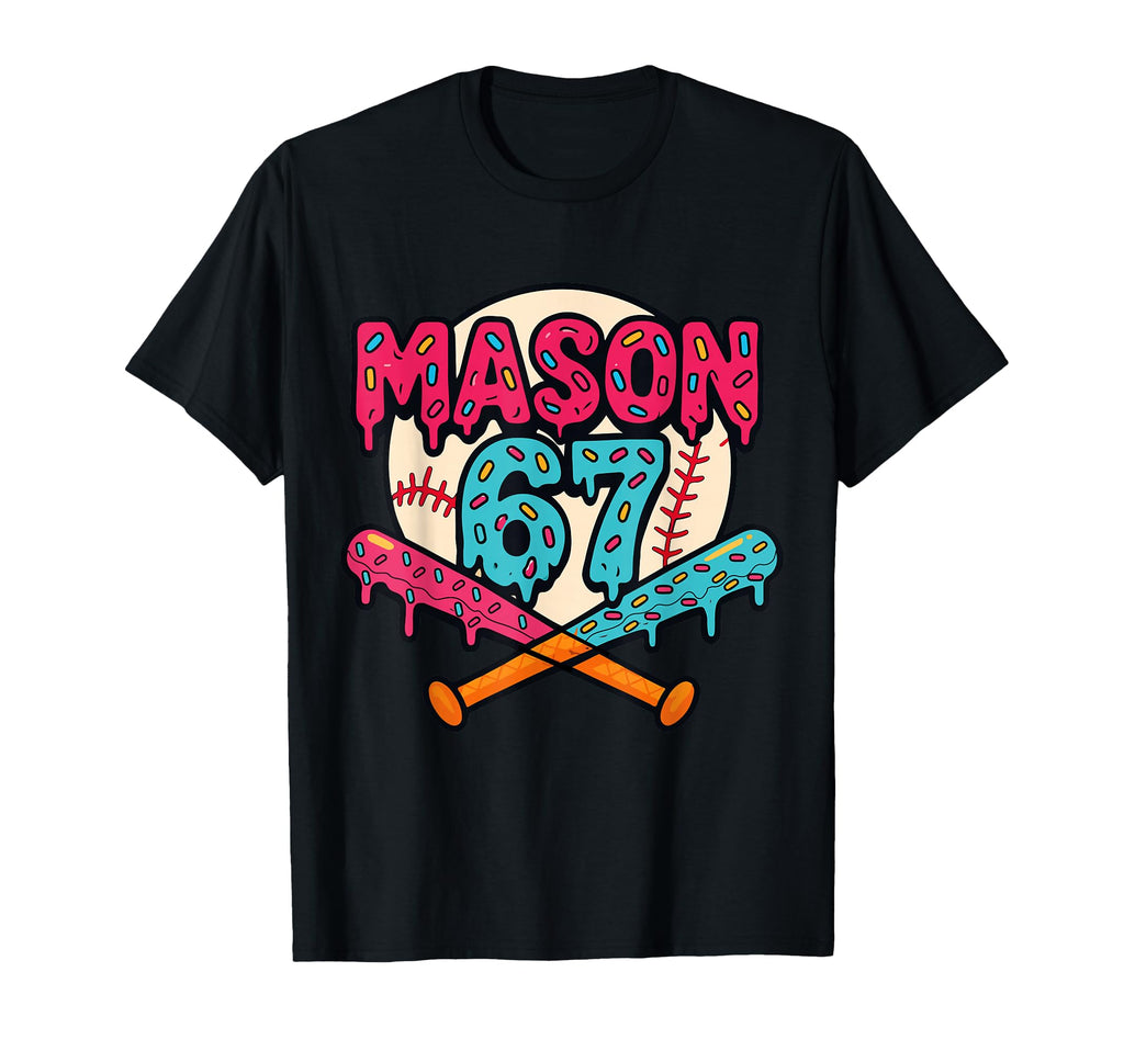 Mason 67 Funny Ice Cream Drip T-Shirt - Fun Novelty Design for Adults - T-Shirt, Sweatshirt, Hoodie