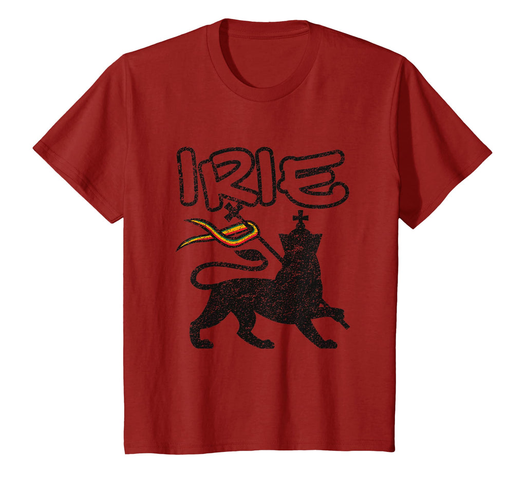Irie Lion Judah Distressed Reggae T-Shirt - Custom Art Print Men Women - T-Shirt, Sweatshirt, Hoodie