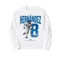 Kike Hernandez Los Angeles D Baseball Sweatshirt - Custom Art Print Unisex - T-Shirt, Sweatshirt, Hoodie