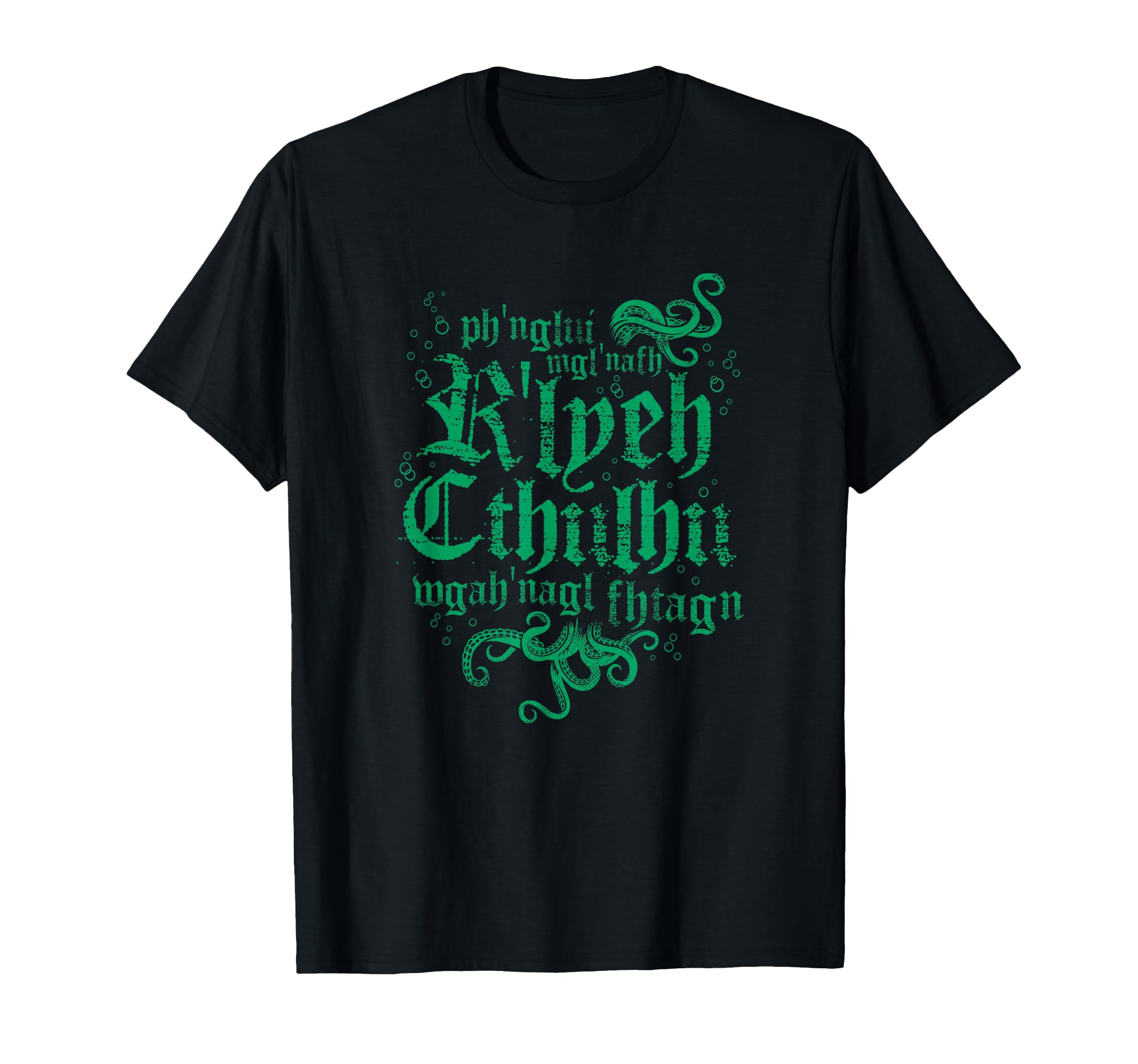 Fhtagn Cthulhu Distressed Cosmic T-Shirt - Aesthetic Graphic for Adults - T-Shirt, Sweatshirt, Hoodie