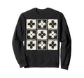 Colorful Checkered Flowers Tees Sweatshirt - Fun Novelty Design for Adults - T-Shirt, Sweatshirt, Hoodie