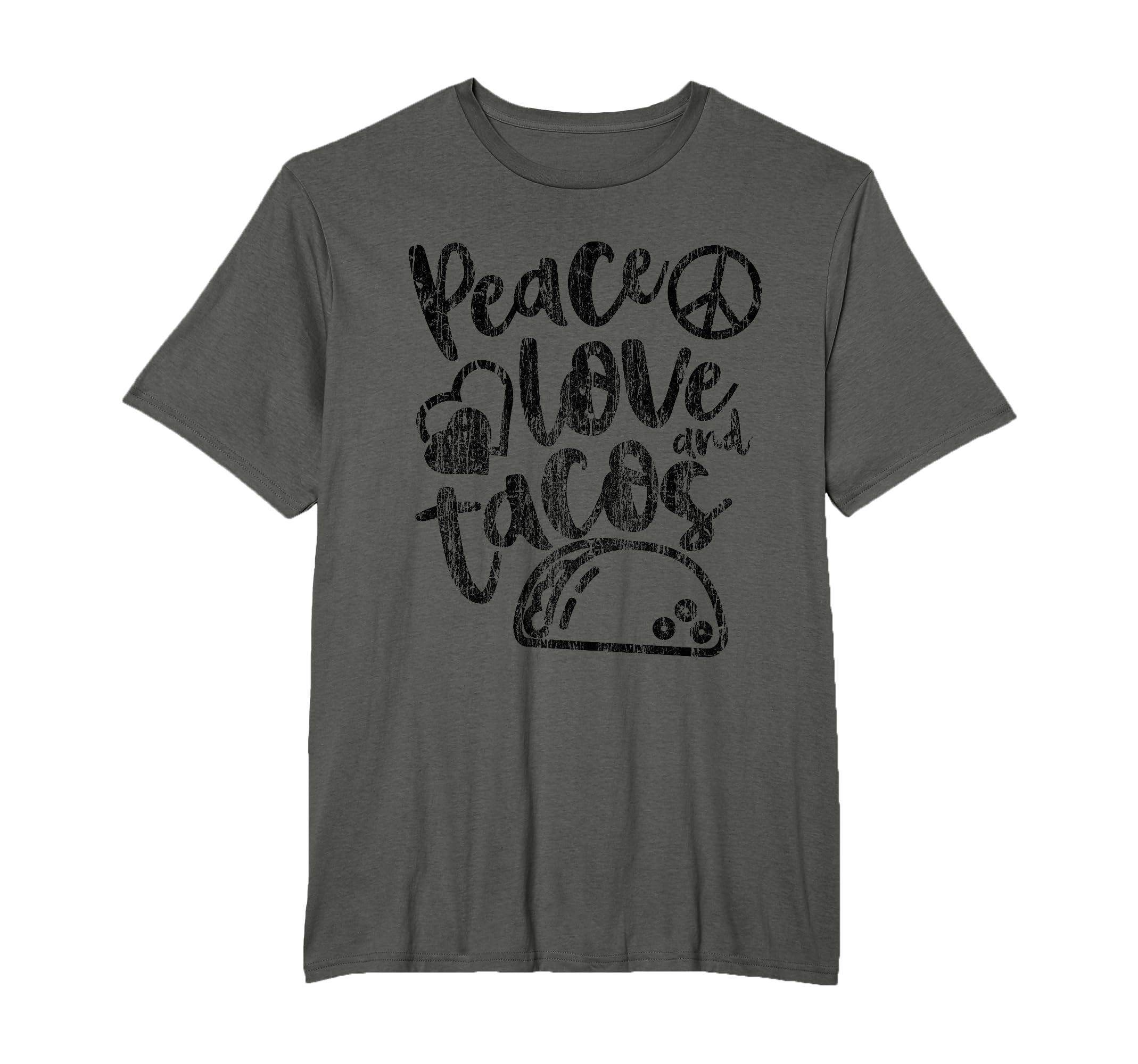 Peace Love Tacos Funny Food Cinco De T-Shirt - Unique Graphic for Adults - T-Shirt, Sweatshirt, Hoodie