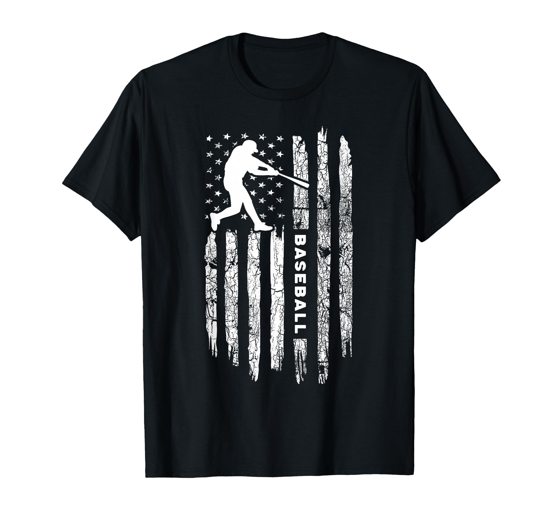 American Flag Baseball Baseball T-Shirt - Custom Art Print Unisex - T-Shirt, Sweatshirt, Hoodie