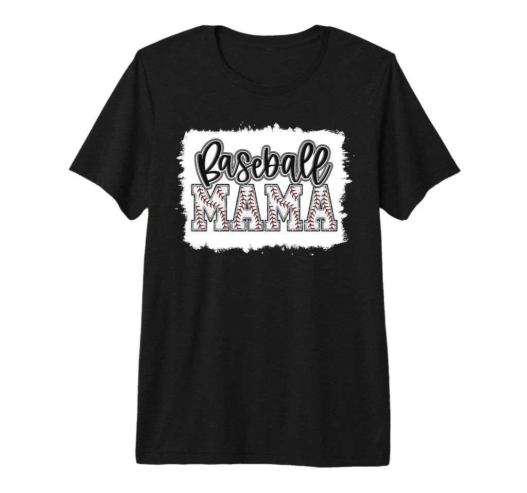 Baseball Mom Black Baseball Mama T-Shirt - Custom Art Print for Adults - T-Shirt, Sweatshirt, Hoodie