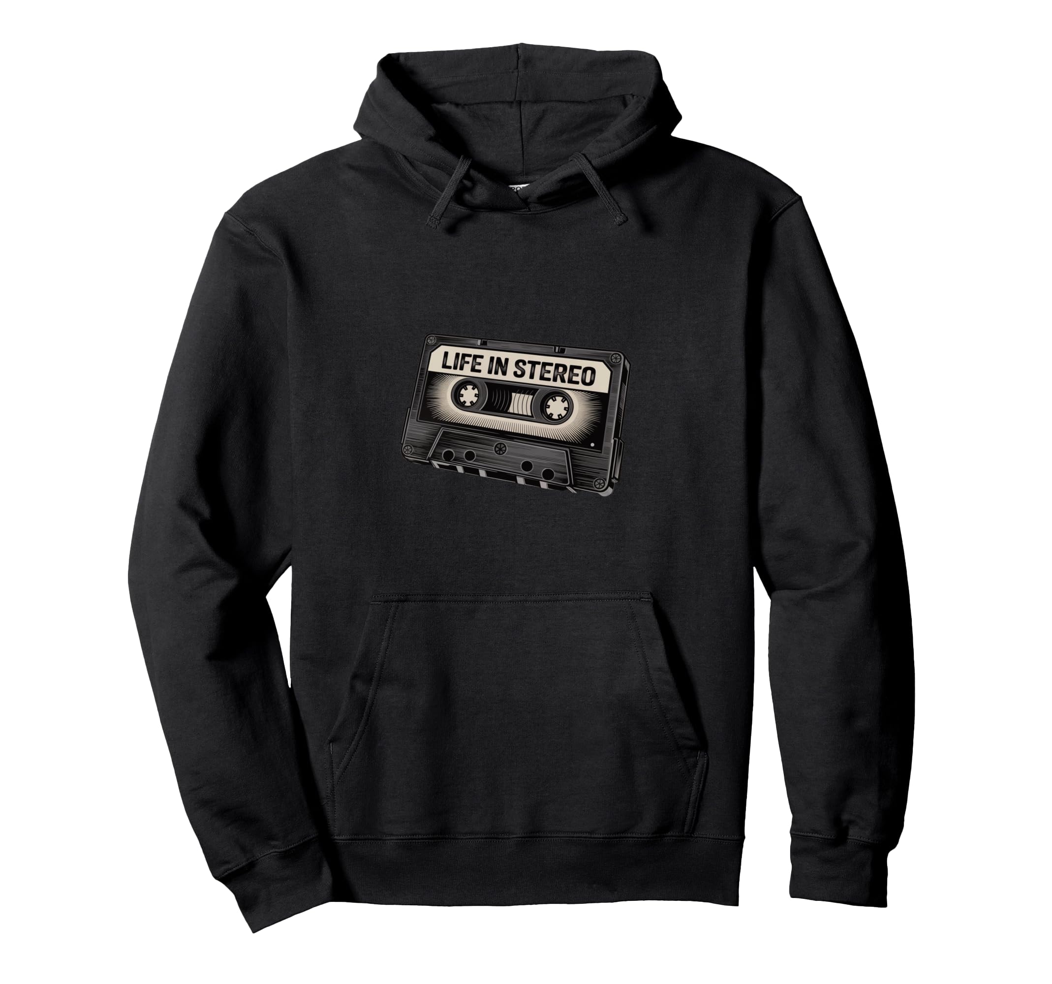 Life Stereo Cassette Tape Hoodie - Unique Graphic for Adults - T-Shirt, Sweatshirt, Hoodie