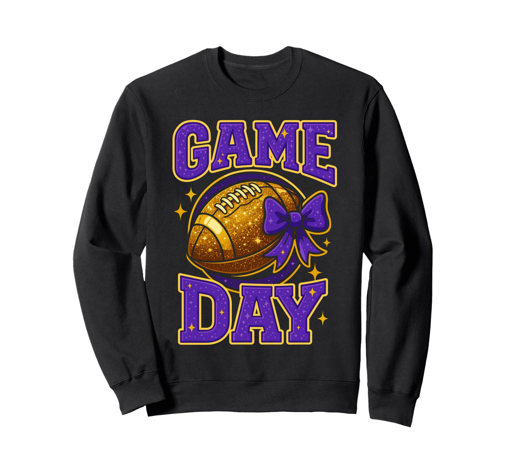 Purple And Gold Game Day Outfits Sweatshirt - Trendy Graphic for Adults - T-Shirt, Sweatshirt, Hoodie